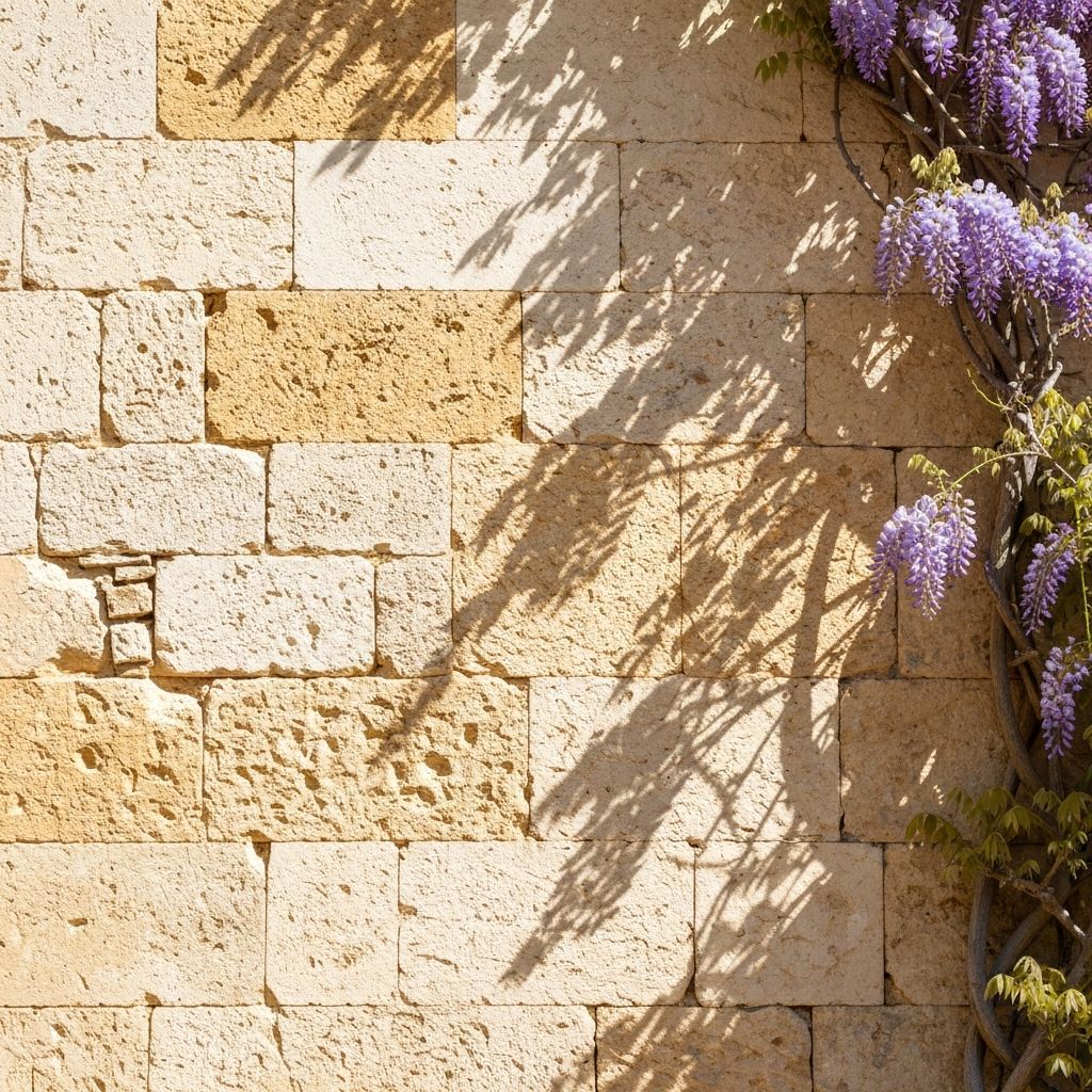Limestone wall texture